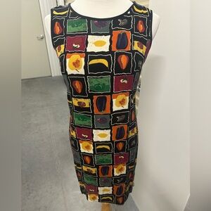 90’s Fruit Print Abstract Dress